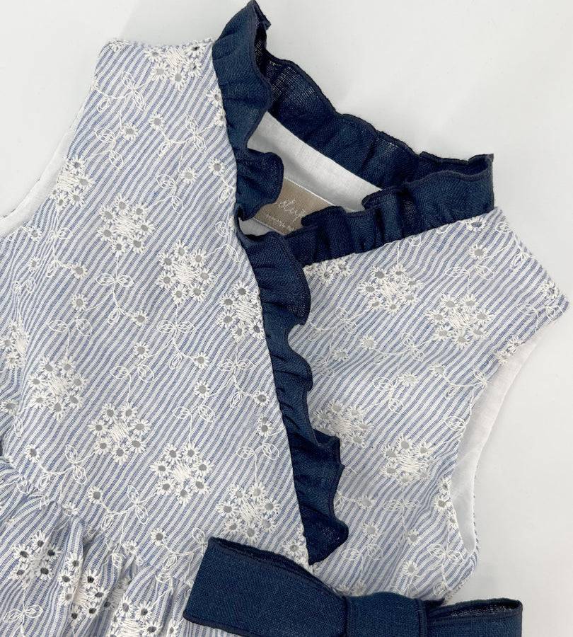 La Stupenderia BLUE STRIPED DRESS AND EMBROIDERIES Negozio
