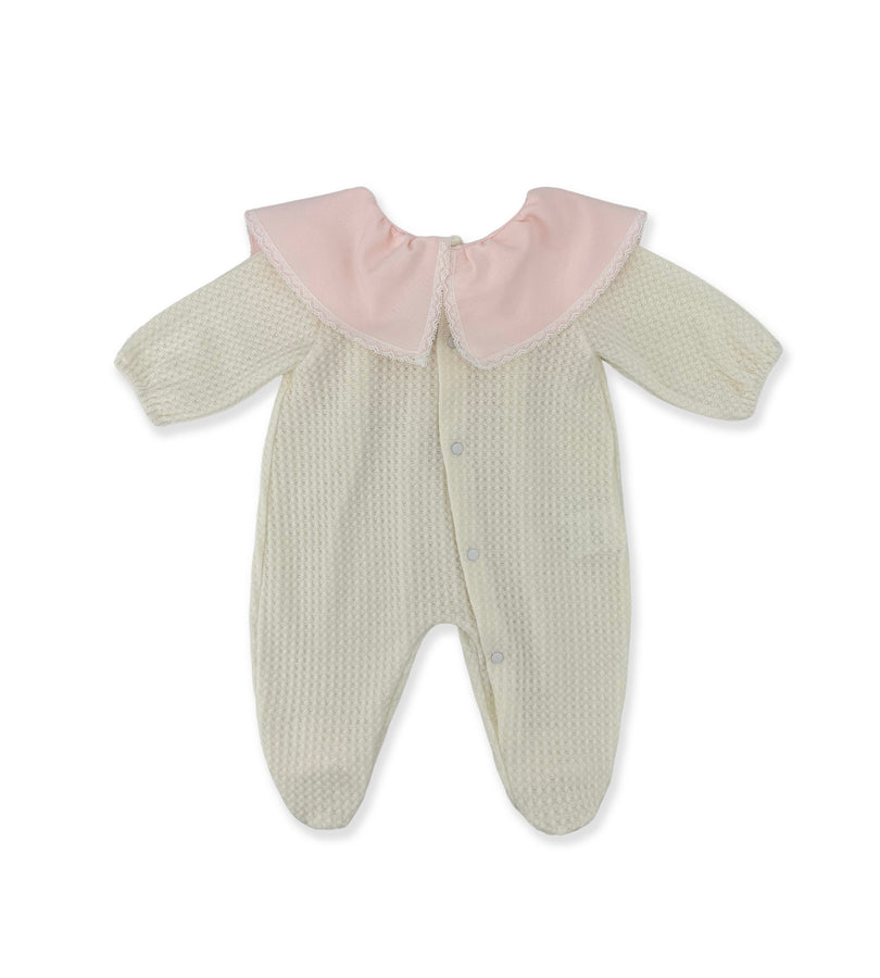 La Stupenderia PINK VOULANT NECK SWEATER OVERALL Shopping online