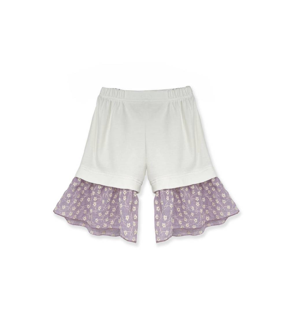 La Stupenderia PANTALONE BIANCO E LILLA Affare Del Giorno