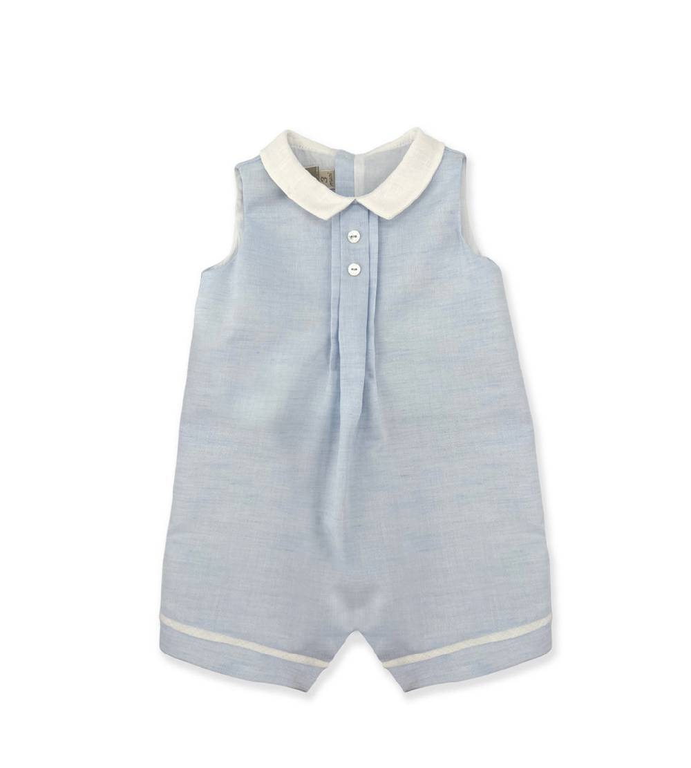 La Stupenderia BLUE LINEN ROMPER