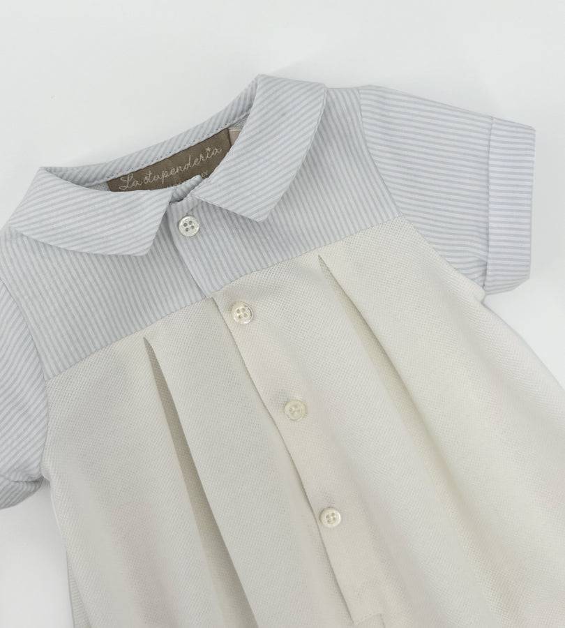 La Stupenderia WHITE AND BLUE ONESIE Saldi
