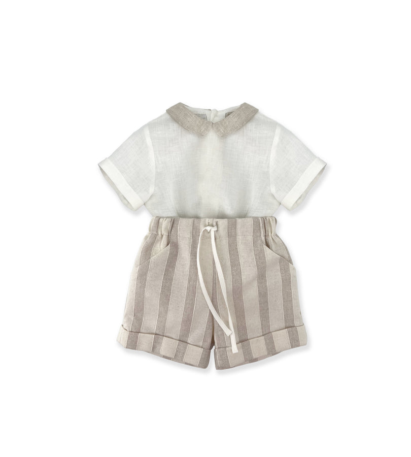 La Stupenderia COMPLETO RIGHE BEIGE Liquidazione
