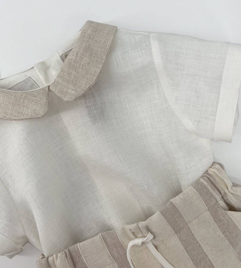 La Stupenderia COMPLETO RIGHE BEIGE Liquidazione