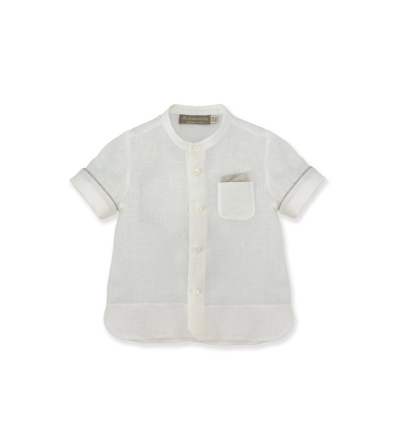 La Stupenderia CAMICIA LINO BIANCO Nuova