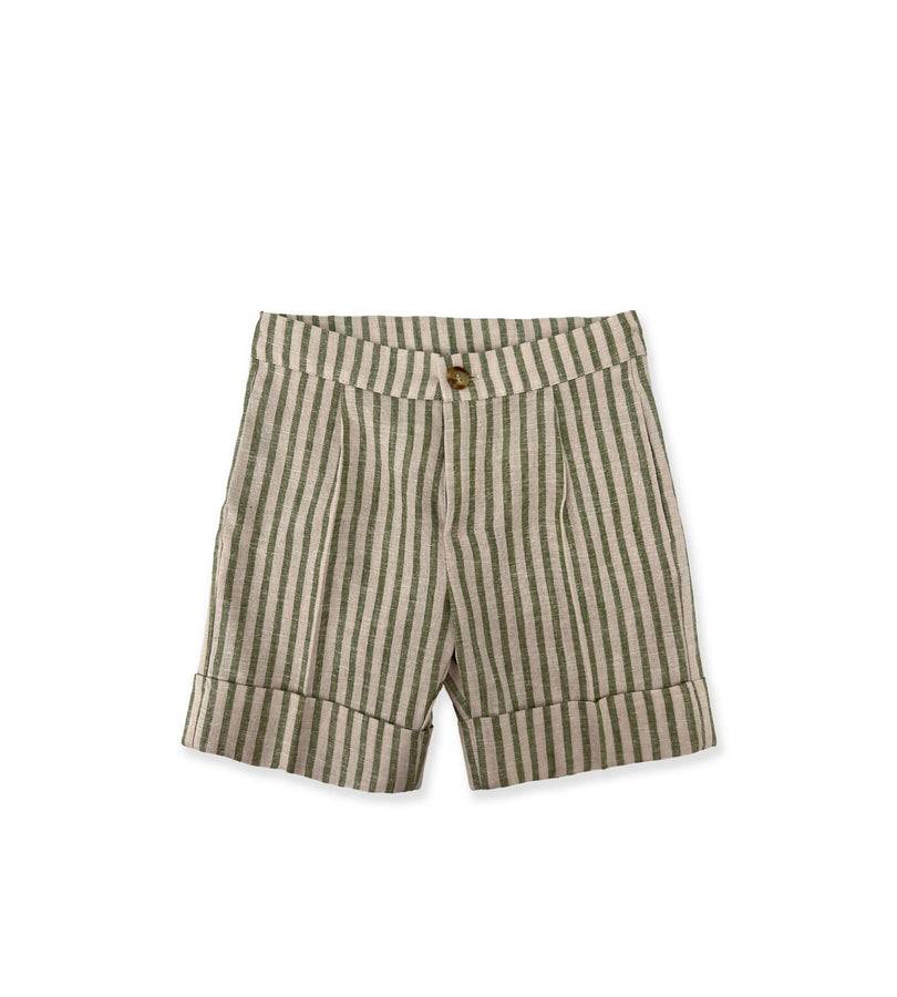 La Stupenderia BERMUDA A RIGHE VERDI E BEIGE Moda
