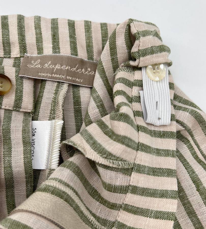 La Stupenderia BERMUDA A RIGHE VERDI E BEIGE Moda