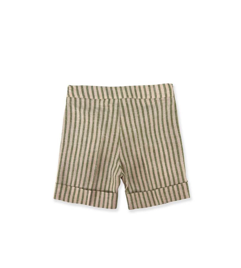 La Stupenderia BERMUDA A RIGHE VERDI E BEIGE Moda