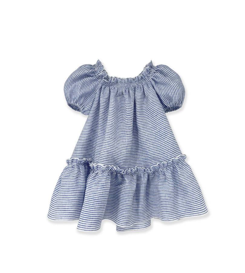 La Stupenderia WHITE AND BLUE STRIPED DRESS Nuovo