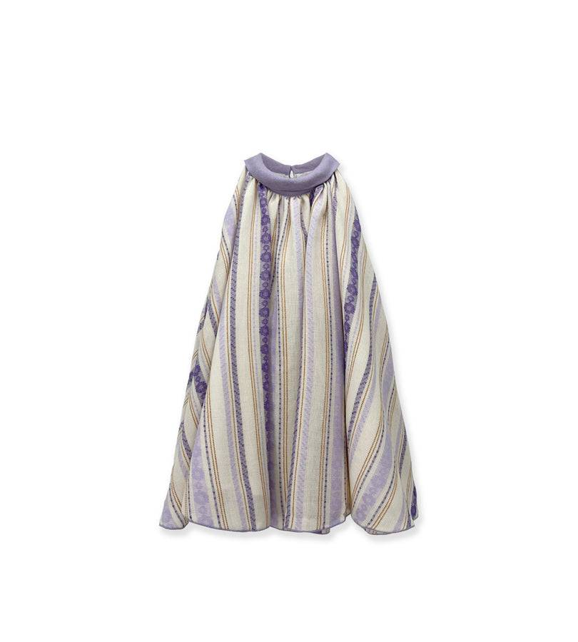 La Stupenderia BEIGE AND LILAC DRESS Qualità