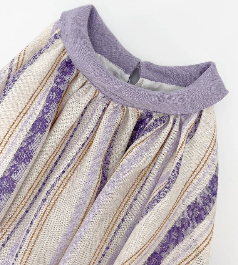 La Stupenderia BEIGE AND LILAC DRESS Qualità