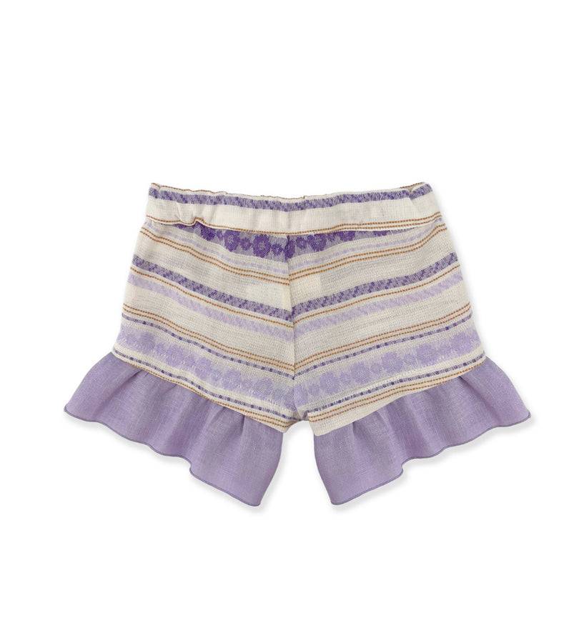 La Stupenderia SHORTS A RIGHE LILLA Consegna Veloce