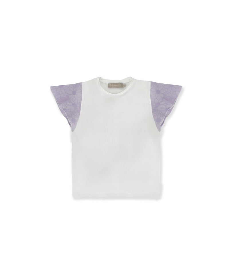 La Stupenderia WHITE AND LILAC T-SHIRT Promozione Limitata