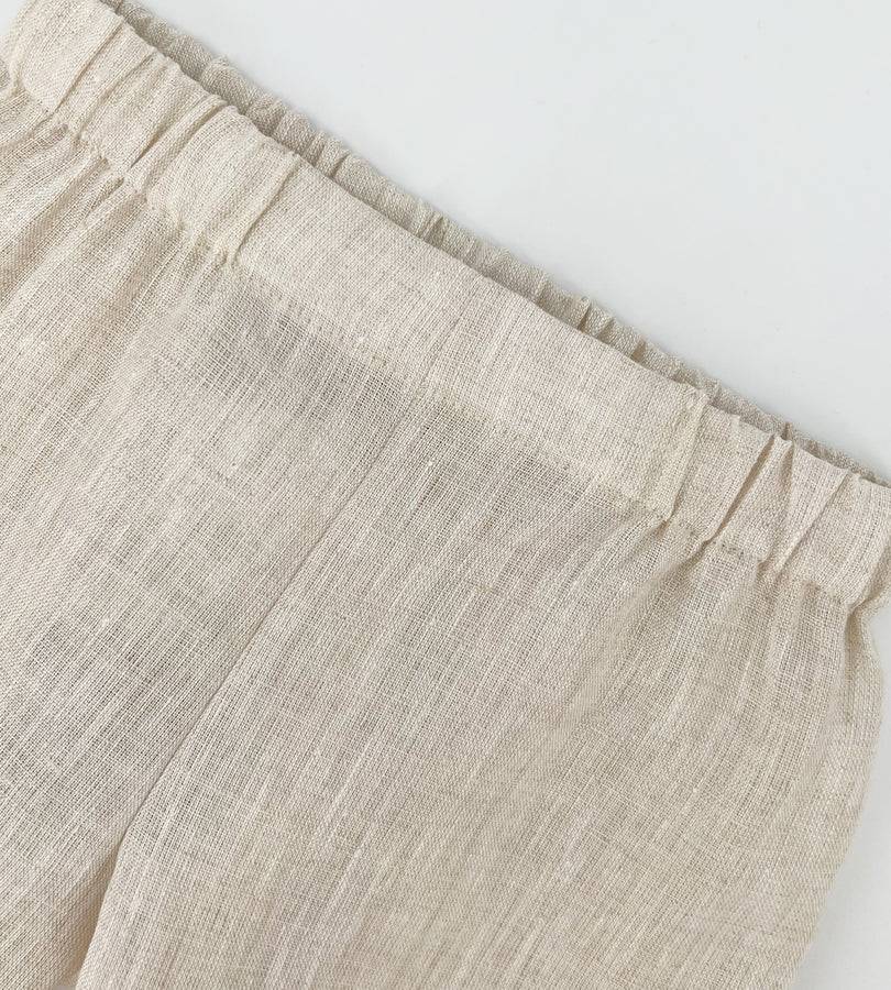 La Stupenderia BEIGE LINEN CAPRI PANTS Convenienza