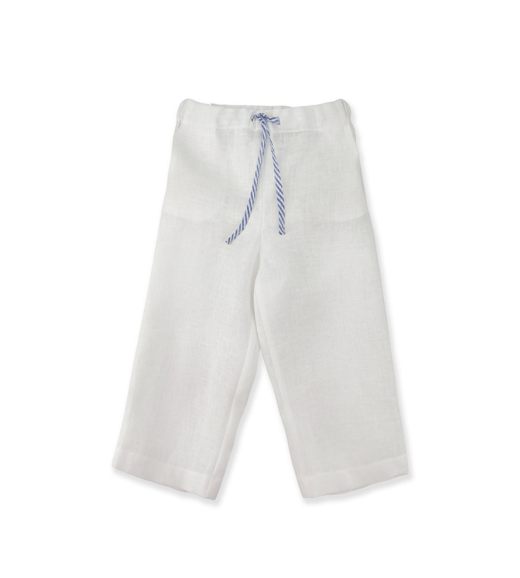 La Stupenderia PANTALONE LINO BIANCO