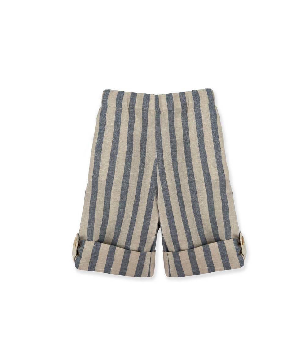 La Stupenderia BERMUDA LINO BEIGE E AVIO Negozio