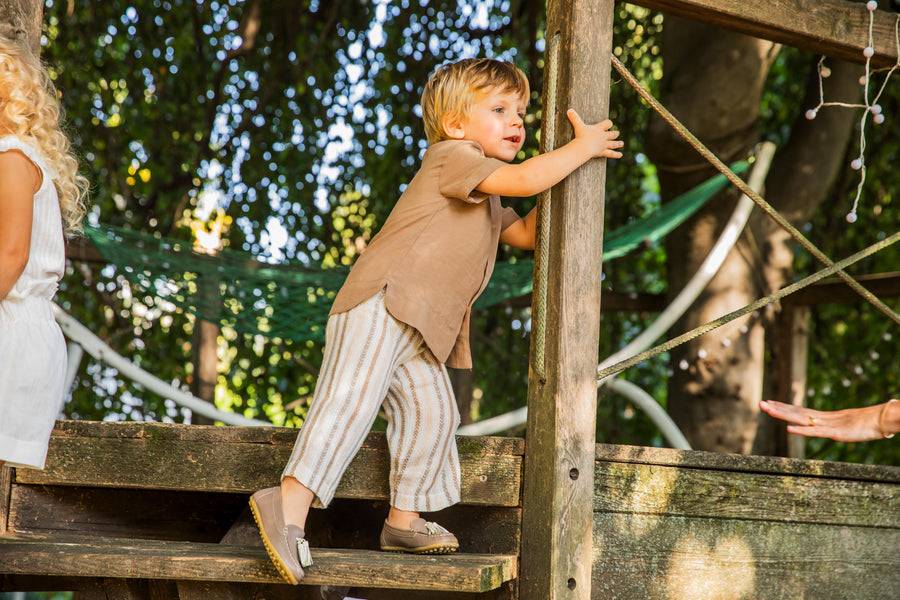 La Stupenderia PANTALONE A RIGHE BEIGE In Saldo