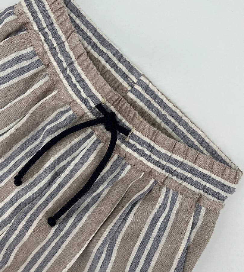 La Stupenderia BEIGE-BLUE STRIPED SHORTS Italia