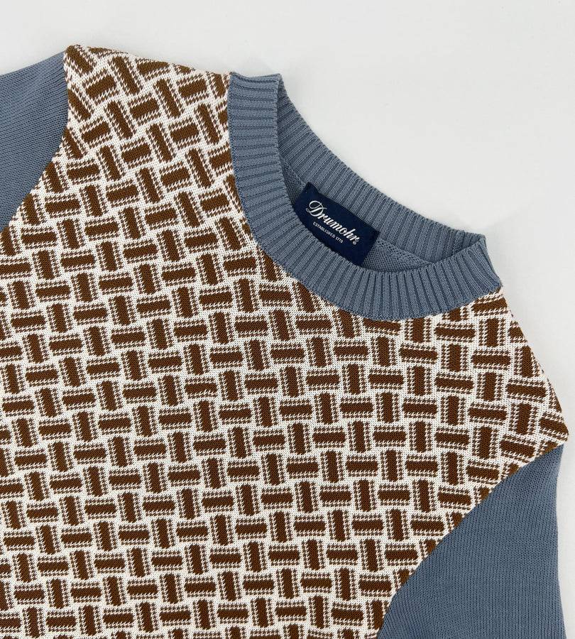 La Stupenderia BLUE AND COCOA KNIT SWEATER Pezzi Unici