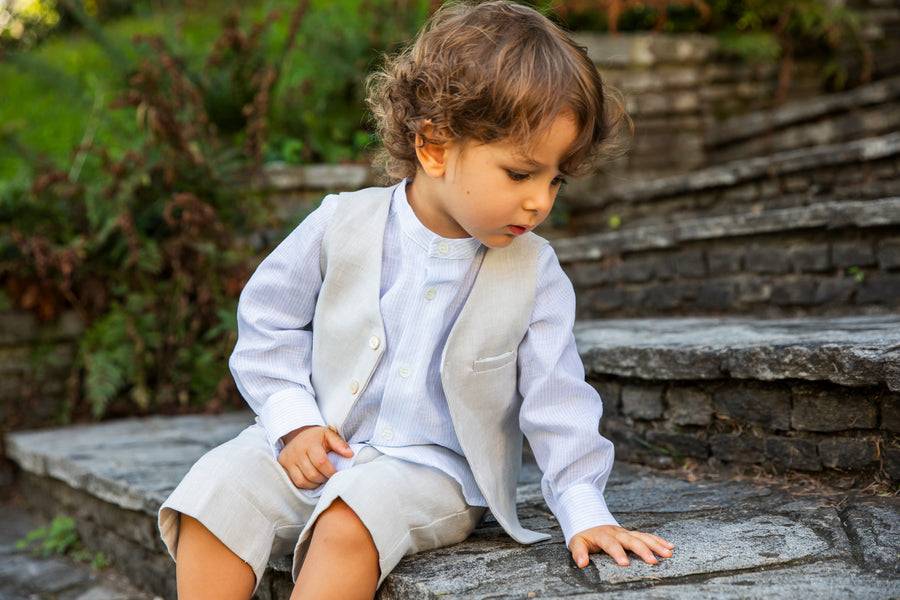 La Stupenderia TAUPE LINEN SHORTS Novità