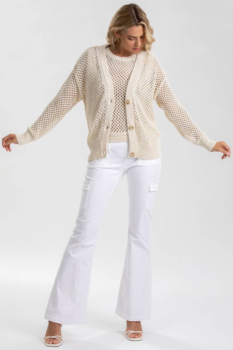 Pietro Brunelli BLONDIE | Top Beige a Rete Saldi Di Fabbrica