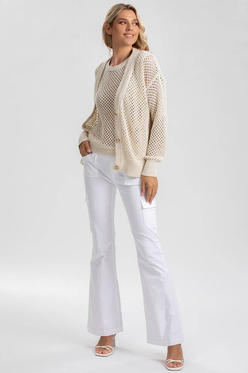Pietro Brunelli BLONDIE | Top Beige a Rete Saldi Di Fabbrica