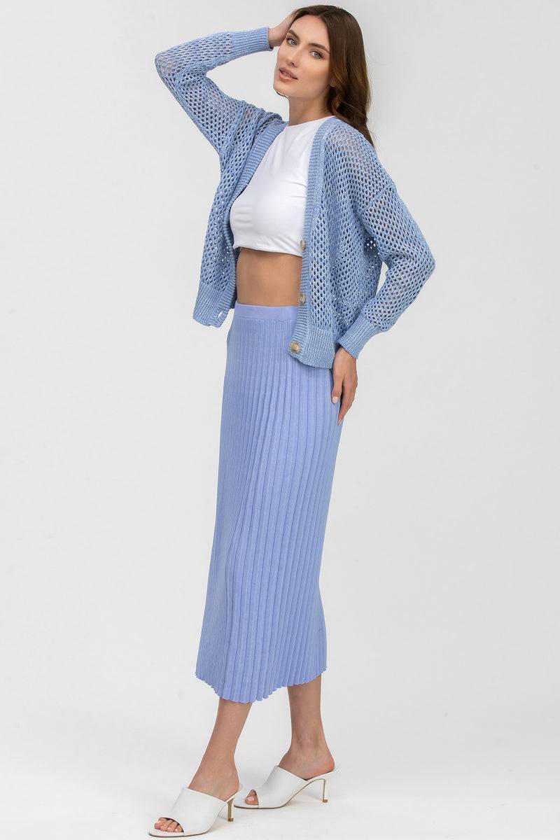 Pietro Brunelli MACY | Cardigan Azzurro con Bottoni Negozio