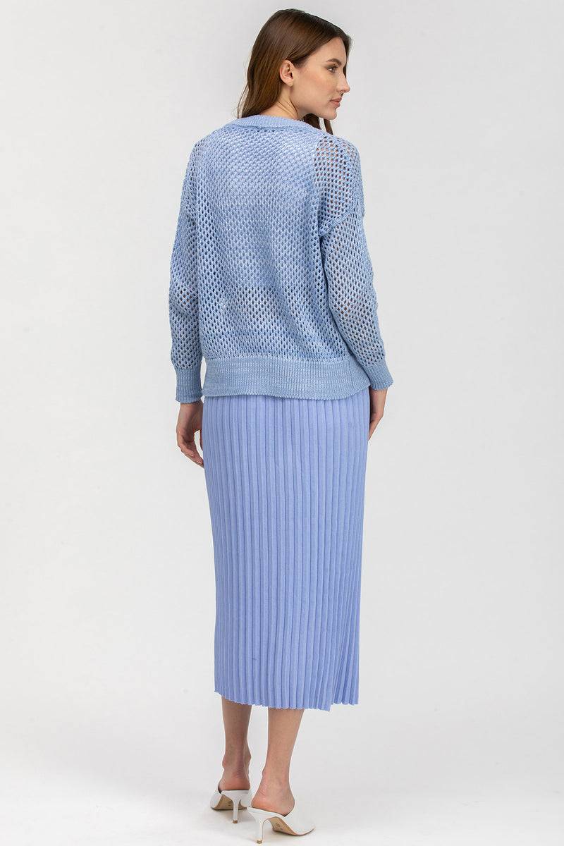 Pietro Brunelli MACY | Cardigan Azzurro con Bottoni Negozio