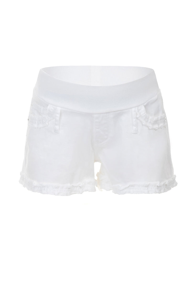 Pietro Brunelli BONNIE MINI SHORTS BIANCHI | Pantaloncini Premaman in Cotone 2025