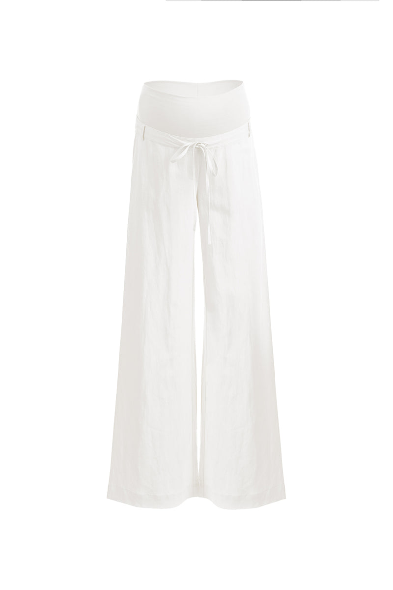 Pietro Brunelli JOSEPH | Pantaloni Premaman in Lino Bianchi Nuovo