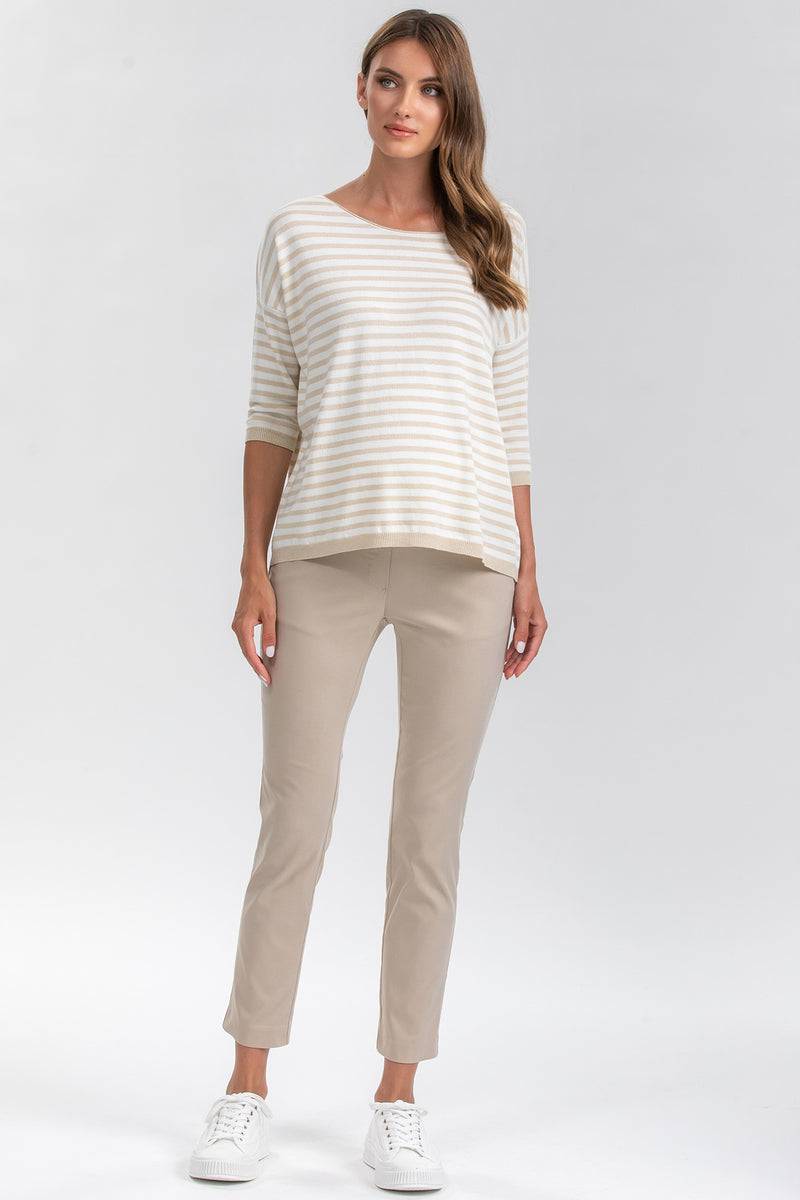 Pietro Brunelli ELWOOD | Pantaloni Premaman Elasticizzati Beige