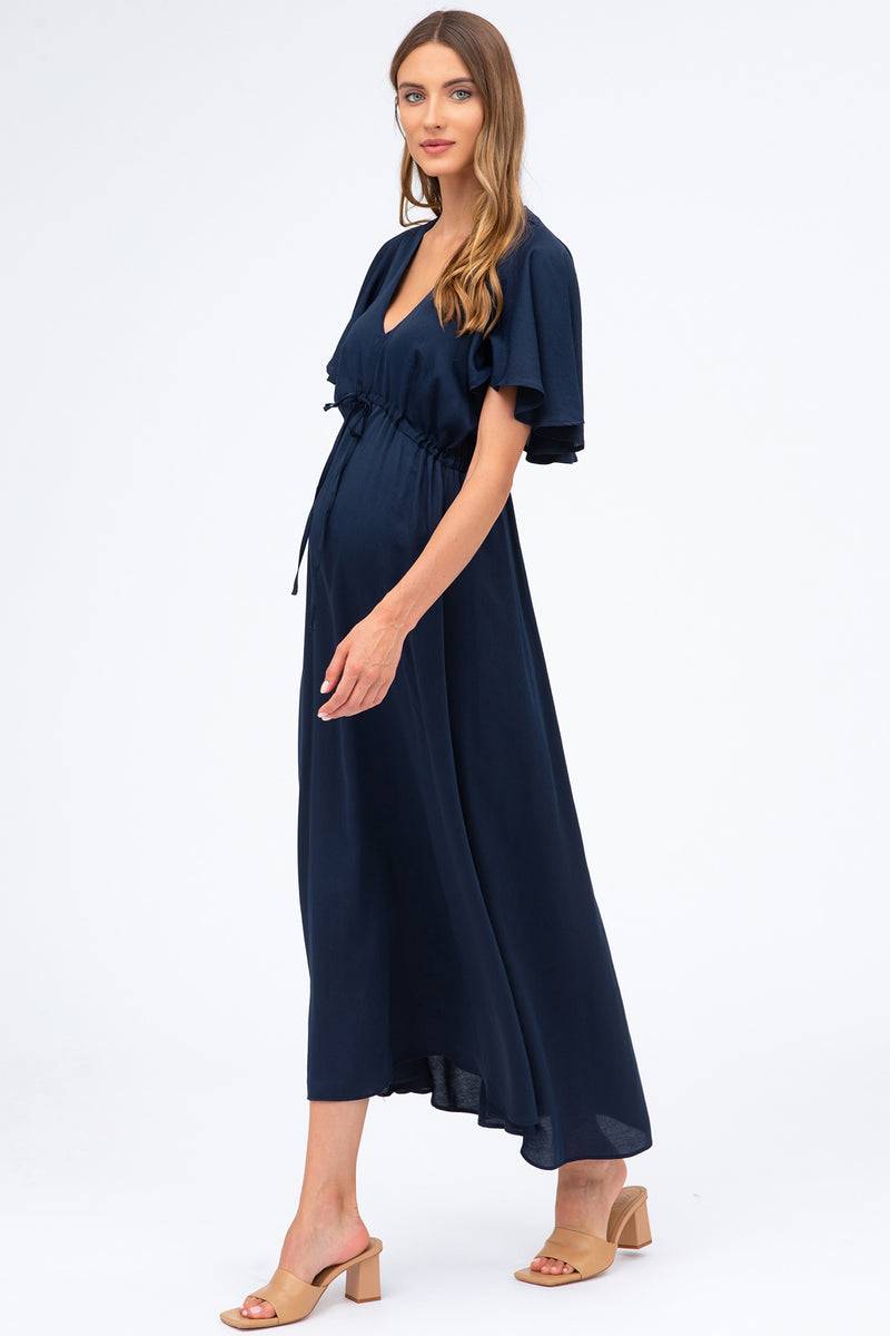 Pietro Brunelli VALENTINA | Maxi Abito Premaman Navy Moda