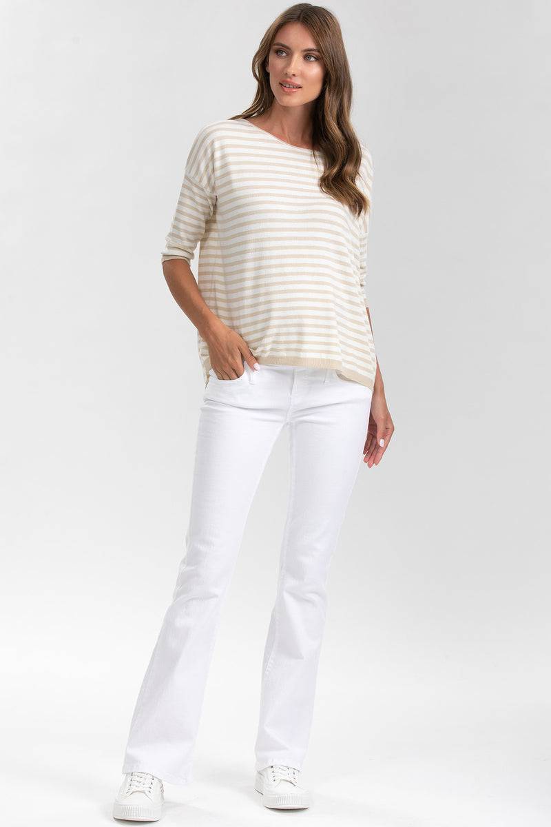 Pietro Brunelli GRADUATED FLARE | Jeans Premaman Svasati Bianchi
