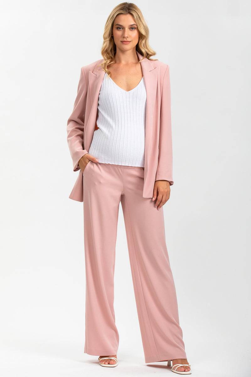 Pietro Brunelli FREDDIE | Pantaloni Premaman Rosa a Gamba Dritta