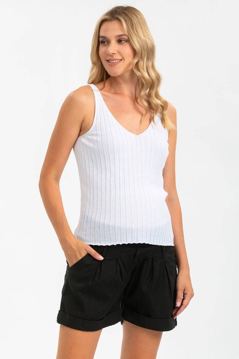 Pietro Brunelli MINI SHORT IN LINO | Pantaloncini Premaman Neri Acquista Ora