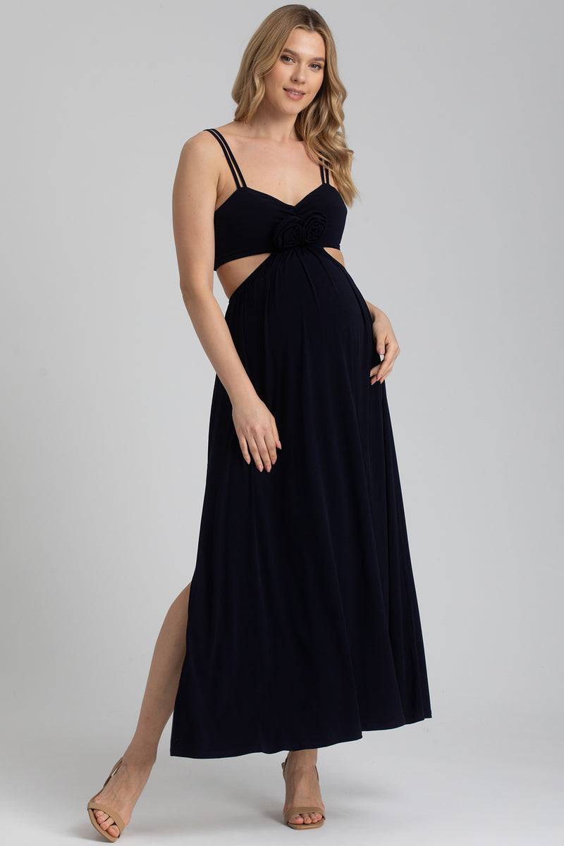 Pietro Brunelli SELENA | Abito Premaman da Sera Blu Scuro con Cut-Out Affare Del Giorno