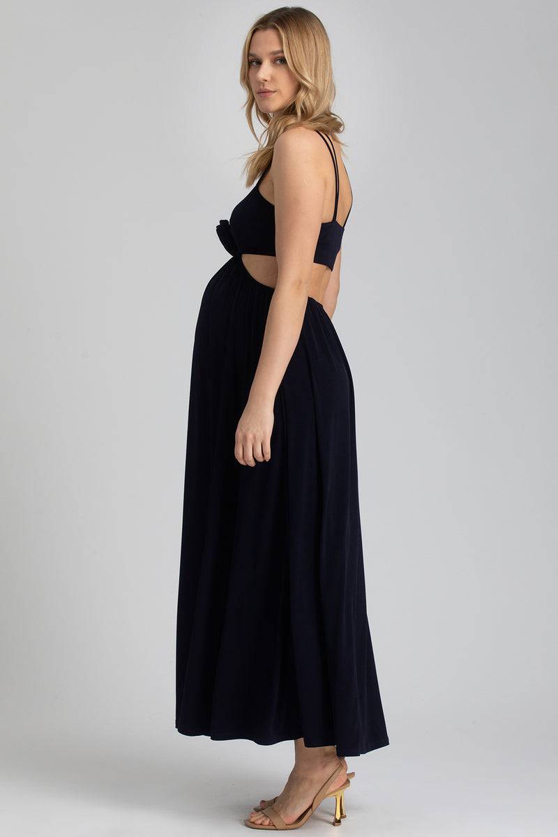 Pietro Brunelli SELENA | Abito Premaman da Sera Blu Scuro con Cut-Out Affare Del Giorno