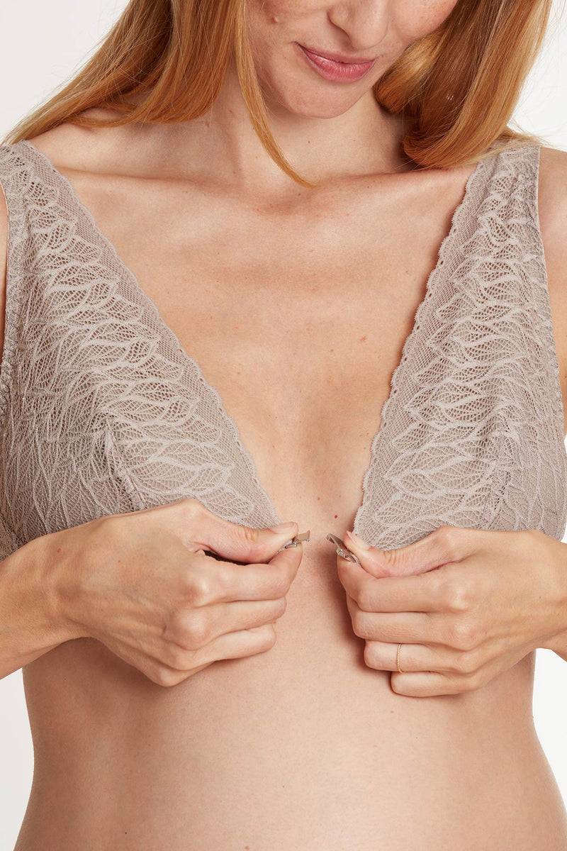 Pietro Brunelli BLISS TAUPE | Reggiseno Premaman e Allattamento con Apertura Frontale Promozione