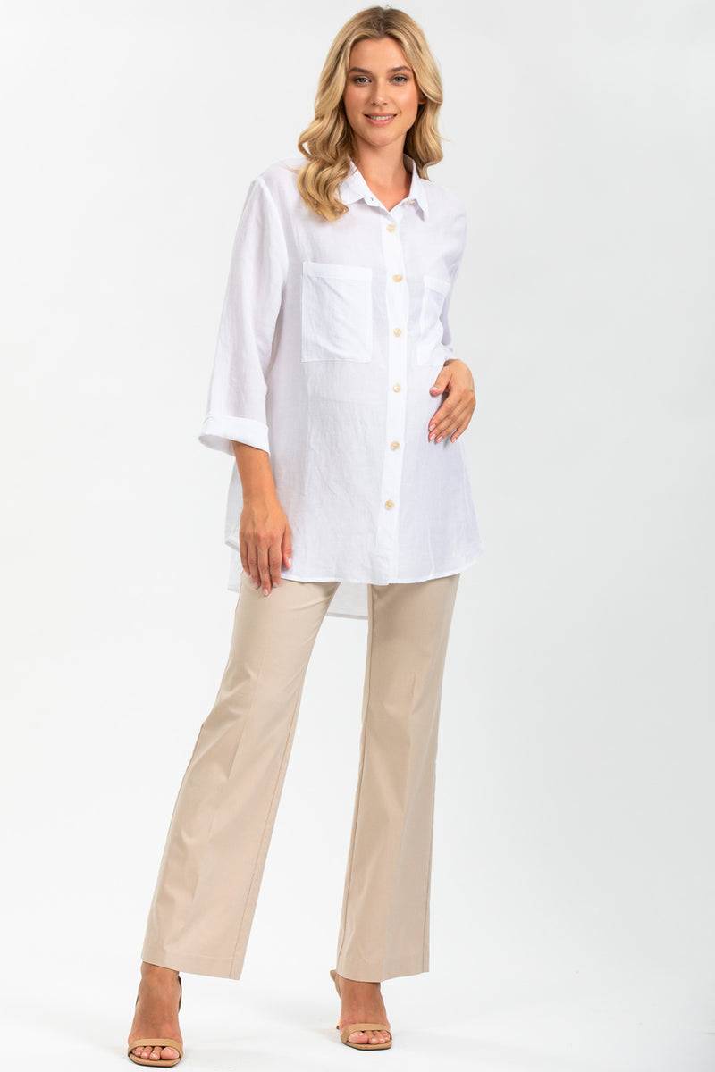 Pietro Brunelli KEVIN | Pantaloni Premaman Beige a Gamba Svasata Hotsell