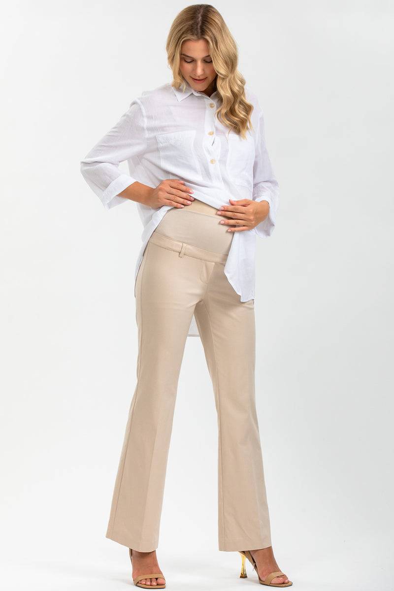 Pietro Brunelli KEVIN | Pantaloni Premaman Beige a Gamba Svasata Hotsell