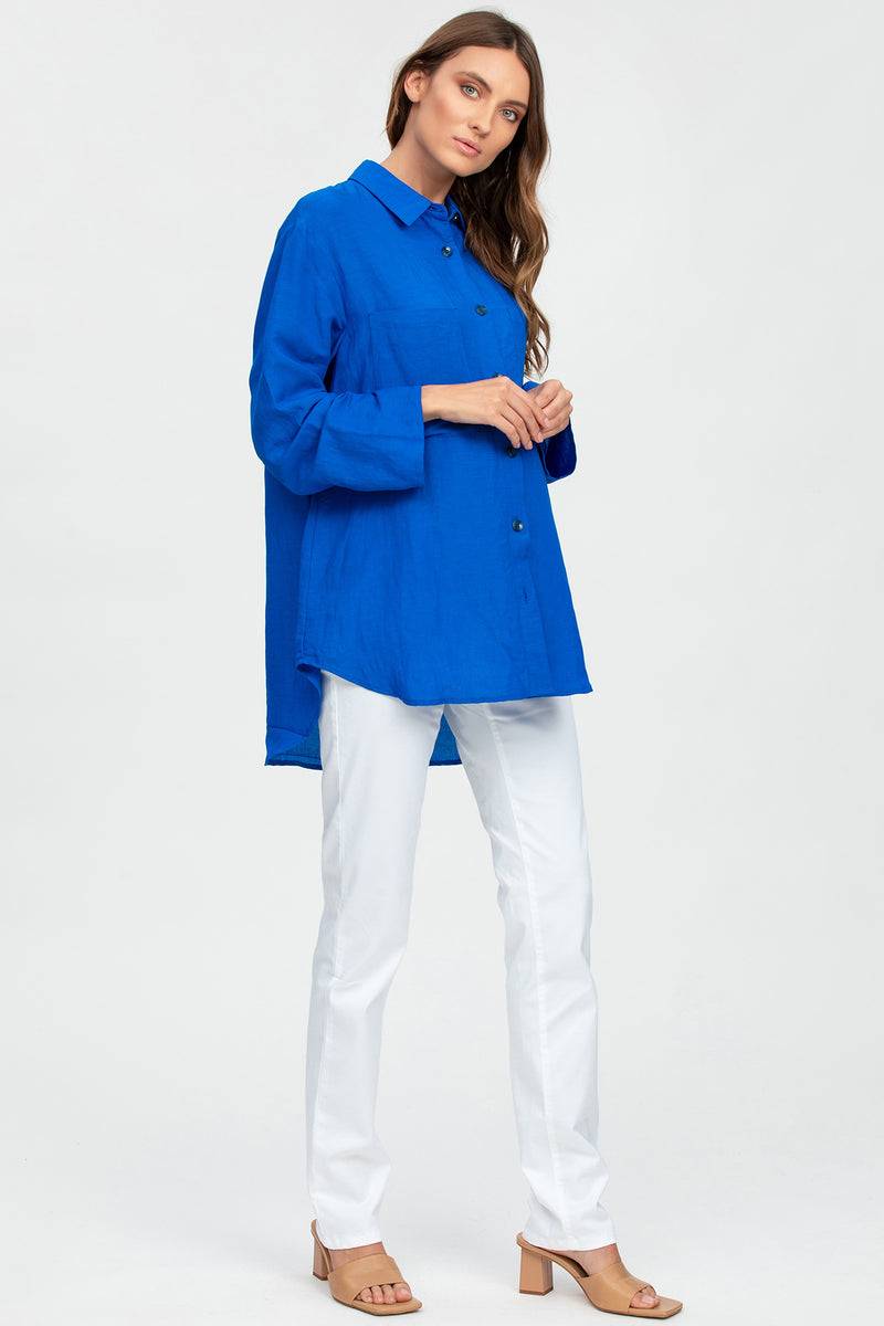 Pietro Brunelli LISA | Camicia Premaman Oversize Blu Vendita Economica