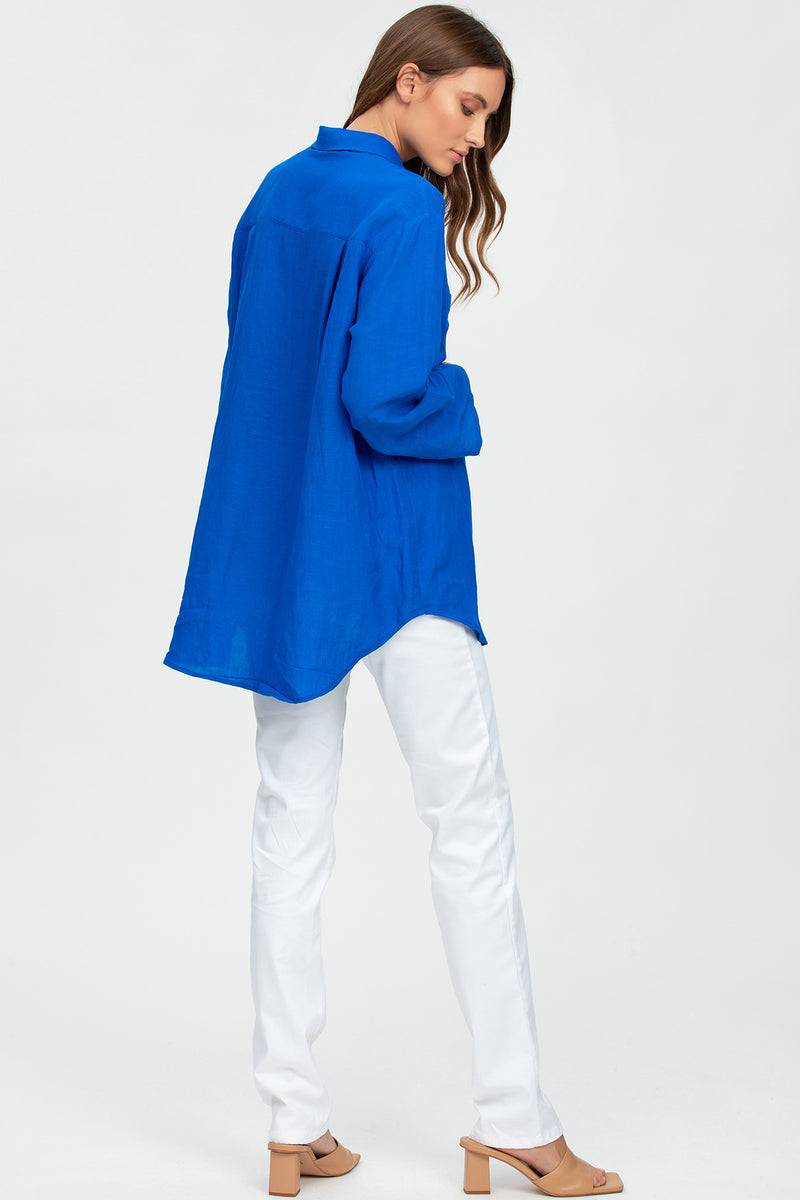 Pietro Brunelli LISA | Camicia Premaman Oversize Blu Vendita Economica