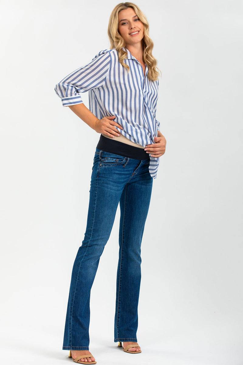 Pietro Brunelli SLIM BOOTCUT WA07 | Jeans Premaman con Gamba Leggermente Svasata Saldi Di Fabbrica