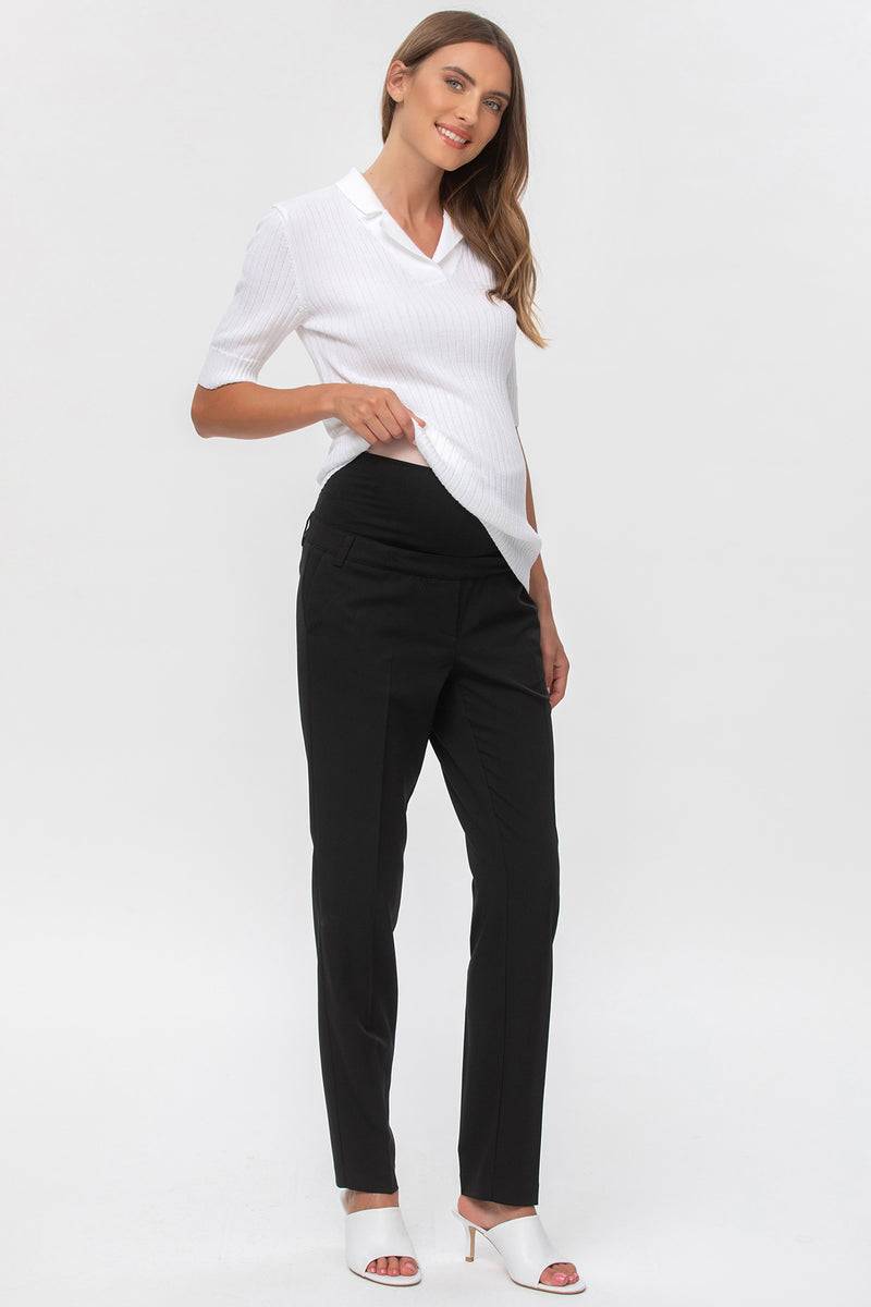 Pietro Brunelli HARRY | Pantalone Premaman Slim Fit da Ufficio Nero Novità