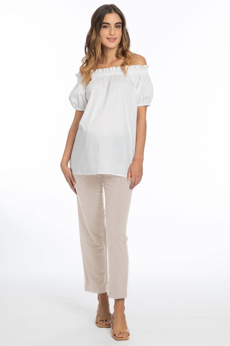 Pietro Brunelli ISAC | Pantaloni Jogger Premaman in Lino
