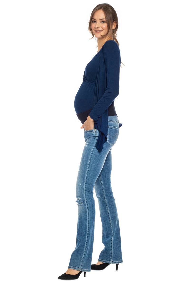 Pietro Brunelli SLIM BOOTCUT W607 | Jeans Premaman con Rotture 2025