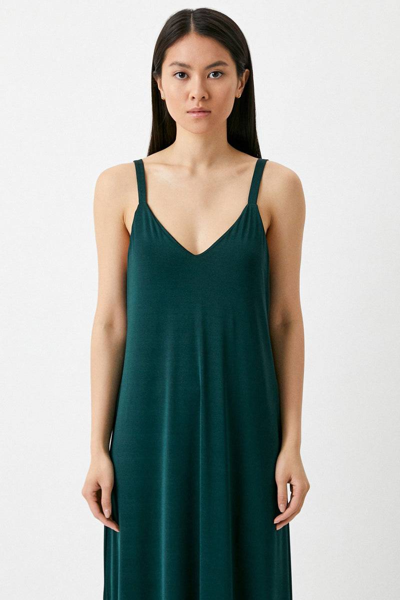 Pietro Brunelli SALLY | Slip Dress Premaman Verde In Linea