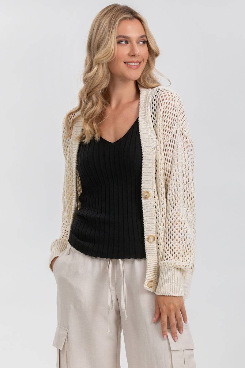 Pietro Brunelli MACY | Cardigan Beige con Bottoni Qualità Garantita