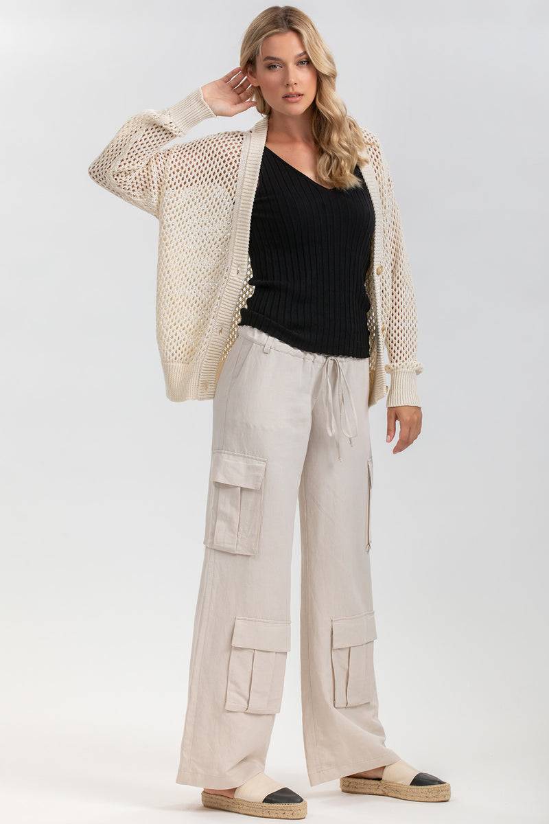 Pietro Brunelli MACY | Cardigan Beige con Bottoni Qualità Garantita