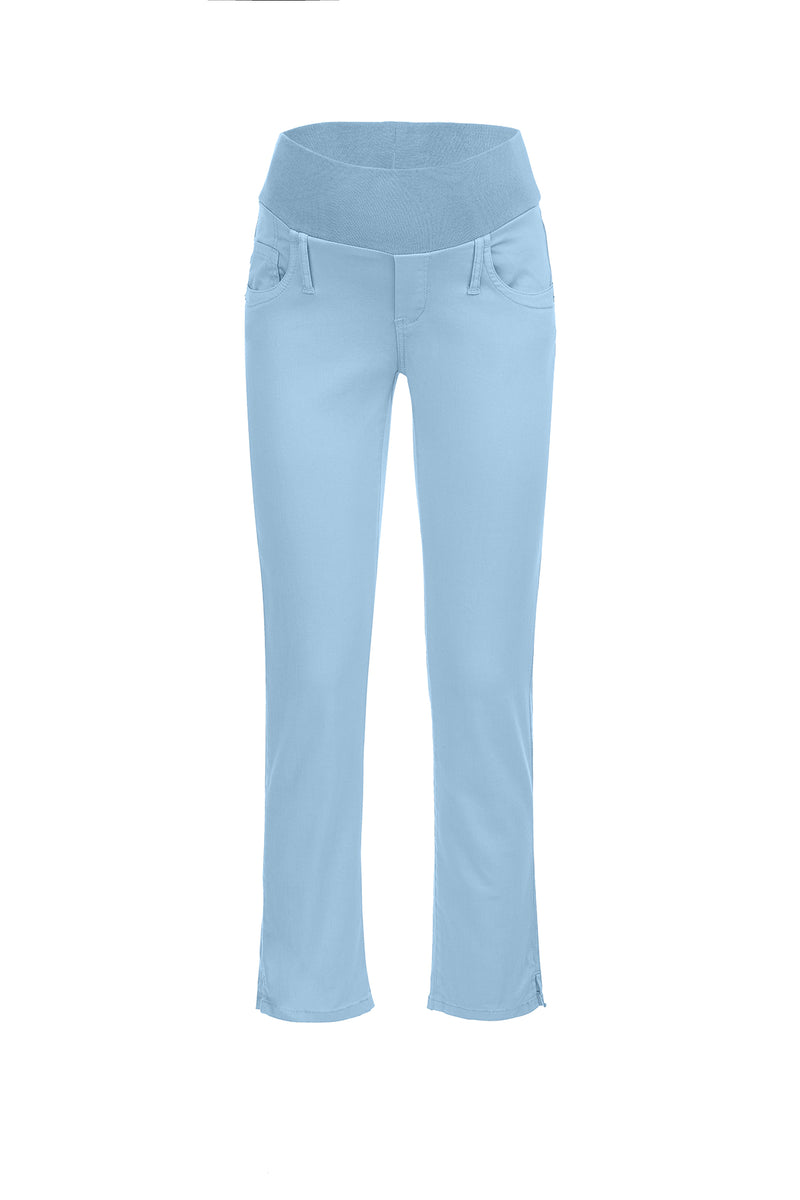 Pietro Brunelli CAPRI AZZURO | Pantaloni Premaman in Cotone Elasticizzato Saldi