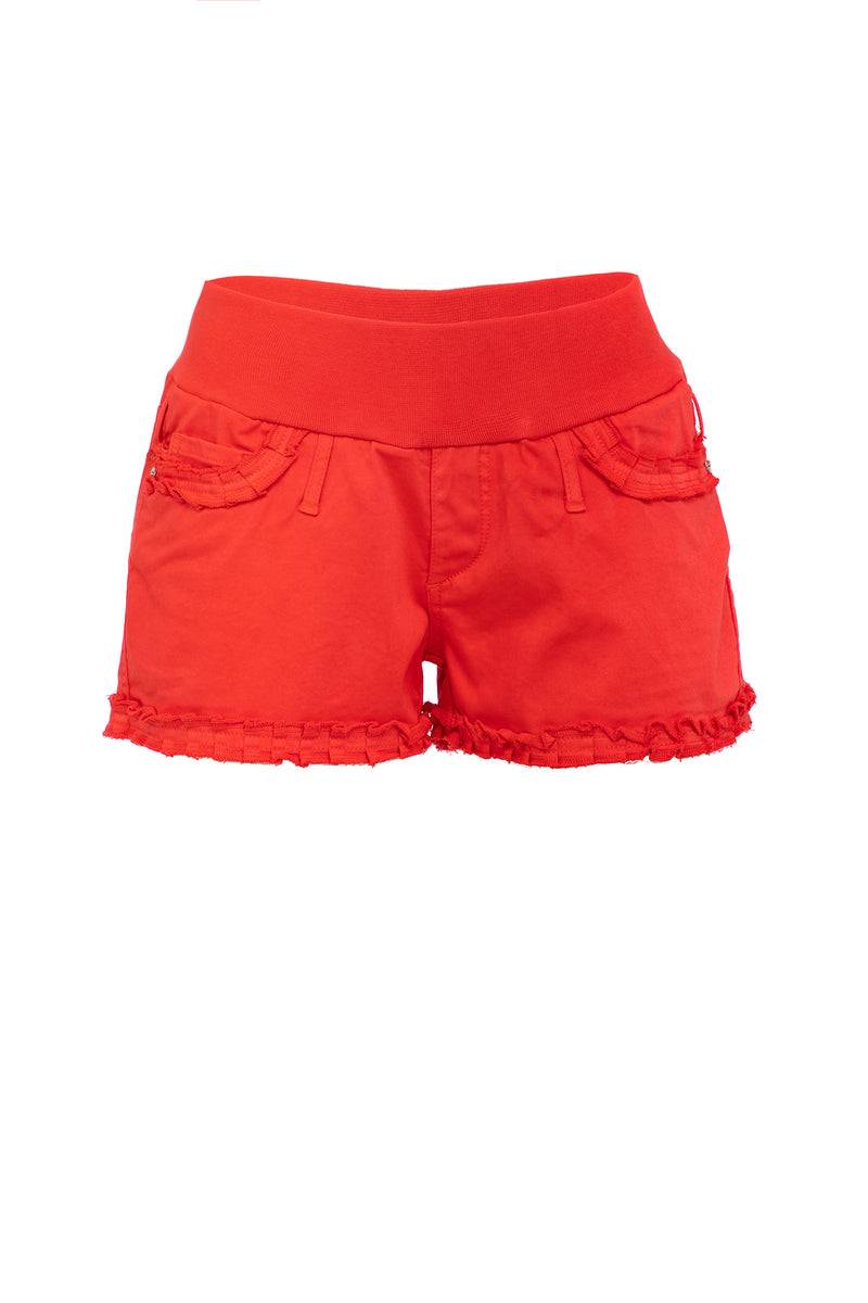 Pietro Brunelli BONNIE MINI SHORTS ROSSI | Pantaloncini Premaman in Cotone Saldi Di Fabbrica